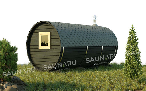 SAUNARU Баня-бочка с боковым входом PREMIUM BS-45S