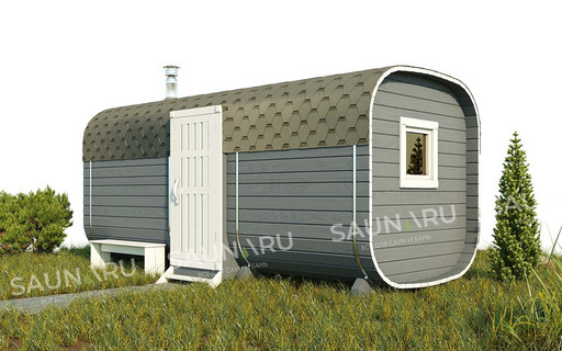 SAUNARU Баня-бочка Квадро с боковым входом PREMIUM BS-45QS