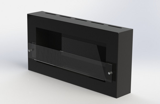Биокамин Window Fat Glass black "Арома"