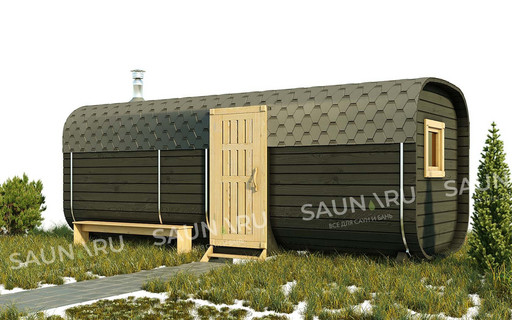 SAUNARU Баня-бочка Квадро с боковым входом PREMIUM BS-60QS