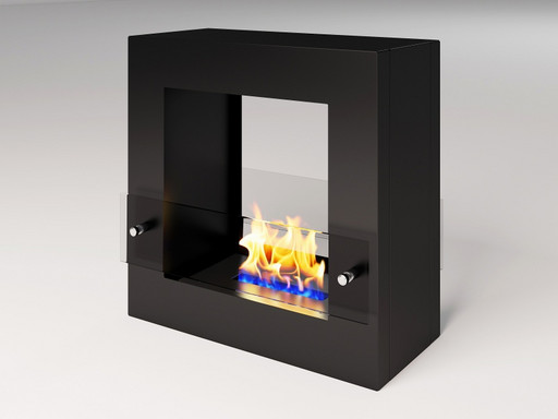 Биокамин Cube Glass black