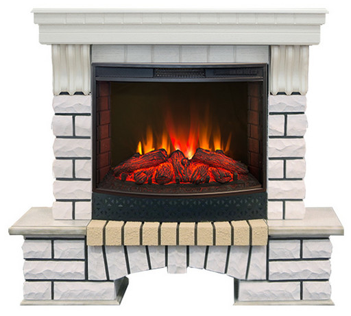 REAL FLAME Электрокамин Country 25/25,5 WT /Кантри/с Evrika 25,5 LED