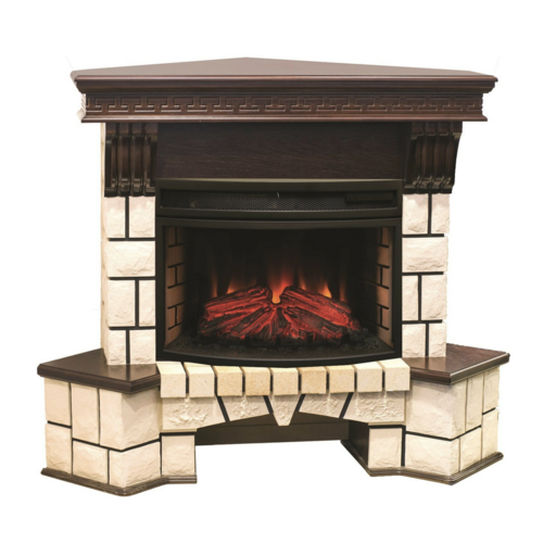 REAL FLAME Электрокамин Stone Corner 25/25,5 /Стоун угловой/с Firefield 25 S IR