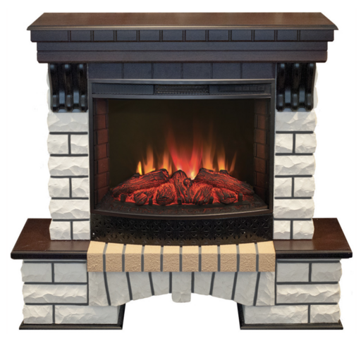 REAL FLAME Электрокамин Country 25/25,5 AO /Кантри/с Evrika 25,5 LED