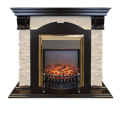 REAL FLAME Электрокамин Dublin LUX STD/EUG/24 AO (DN) /Дублин Люкс/с Fobos s Lux BR