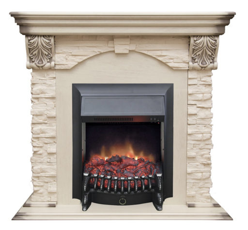 REAL FLAME Электрокамин Dublin LUX STD/EUG/24 WT /Дублин Люкс/с Fobos s Lux BL