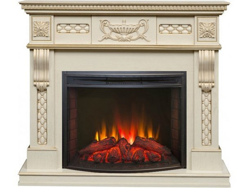 REAL FLAME Электрокамин Corsica Lux 25,5/26 WT/Корсика Люкс/ с Evrika 25,5 LED