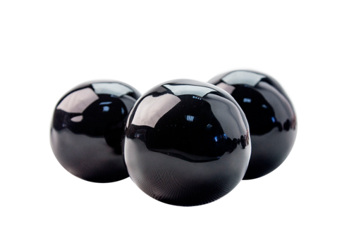 Декоративные керамические камни-шары черные 14 шт (ZeFire)