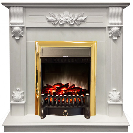 REAL FLAME Электрокамин Ottawa STD/EUG WT /Оттава/ с Fobos s Lux BR