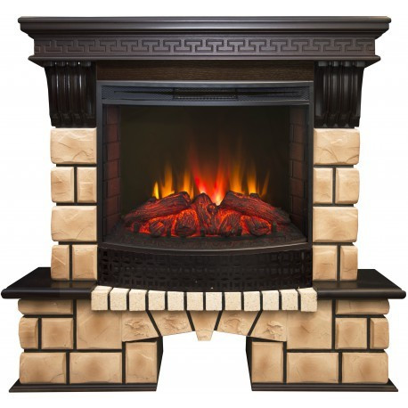 REAL FLAME Электрокамин Stone Brick 25/25,5 /Стоун Брик/с Evrika 25,5 LED