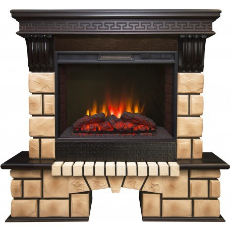 REAL FLAME Электрокамин Stone Brick 25/25,5 /Стоун Брик/с Sparta 25,5 LED
