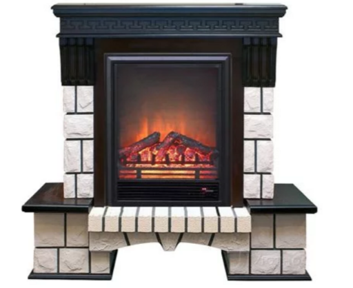 REAL FLAME Электрокамин Stone STD/EUG AO, DN /Стоун/с Eugene