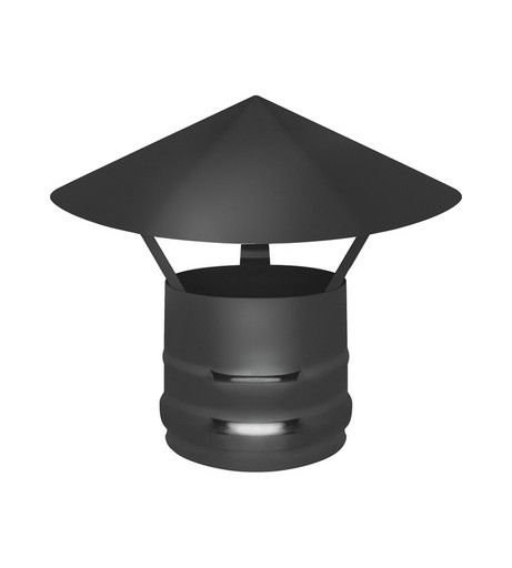 Везувий зонт дымохода Black AISI 430 0,5 мм