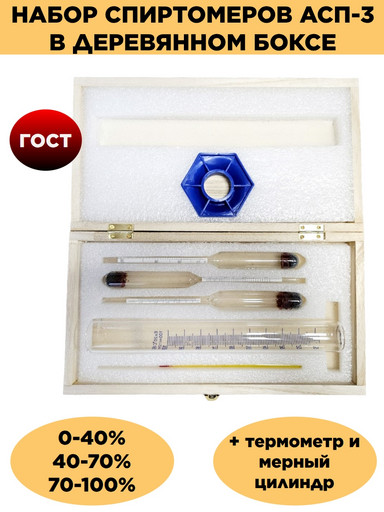 Набор ареометров АСП-3 с мерным цилиндром
