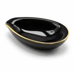 Пепельница керамическая Adorini"Ashtray leaf Black" под 1 сигару черная,14404 Пепельница керамическая Adorini"Ashtray leaf Black" под 1 сигару черная,14404