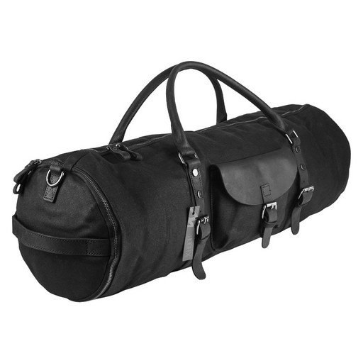 Hoob Long Bag Black | Удлинённая сумка 80 см из кожи и канваса