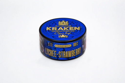 (M) Табак для кальяна «Kraken» Medium Seco Личи-клубника /S11/100гр.