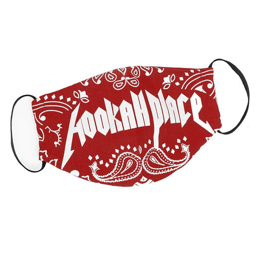 Защитная маска HookahPlace Hard Rock красная (хлопок)