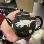 Чайник зеленый кот