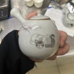 Чайник белый кот