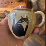 Чайник кот оранжевый