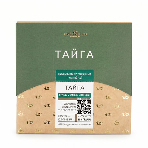 Травяной сбор прессованный «Тайга», 100 г