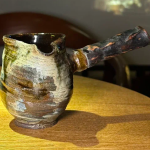Madina Ceramics Чахай с деревянной ручкой якисуги (короед) #99001