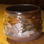 Madina Ceramics Пиала рельеф темная #99024