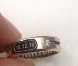 Обручальные кольца "Дата свадьбы" Матовое