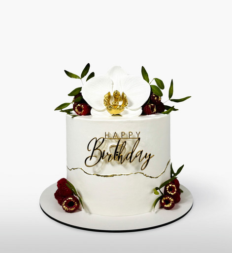 Торт «Белая орхидея»