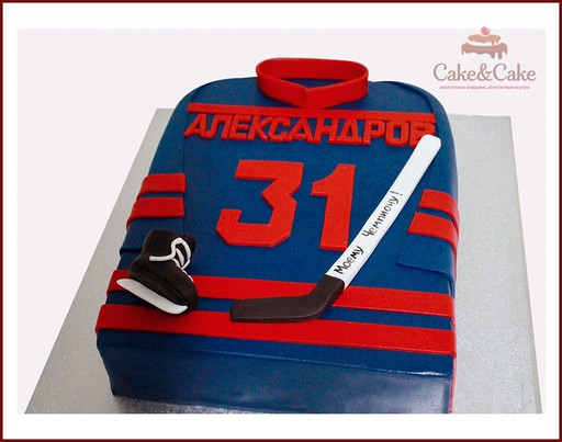 3D Торт `Хоккейная форма`