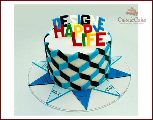 Праздничный торт `Design happy life`