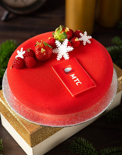 Новогодний  mini - торт с логотипом