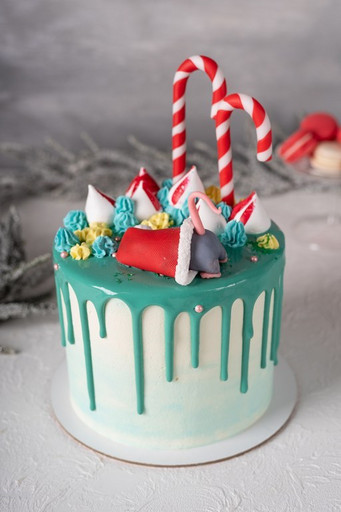 Новогодний торт "В поисках подарков"