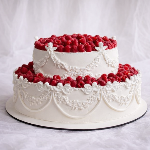 Свадебный торт "Малиновый ламбет"