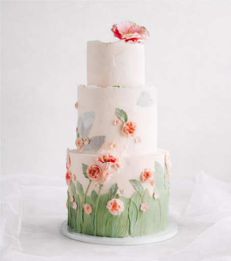 Свадебный торт "Вуаль"
