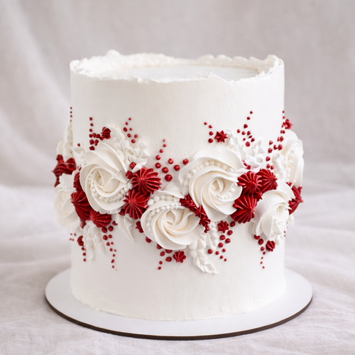 Торт "Алая Роспись"