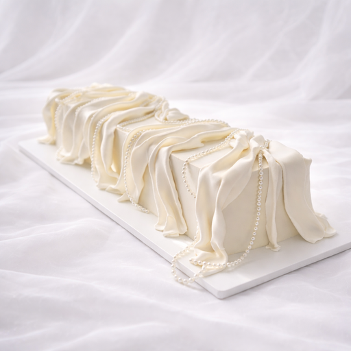 Свадебный торт "Шёлковая линия"