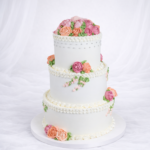 Свадебный торт "Цветущая страсть"