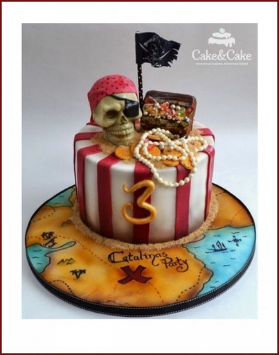 Детский торт "Сокровища пиратов"