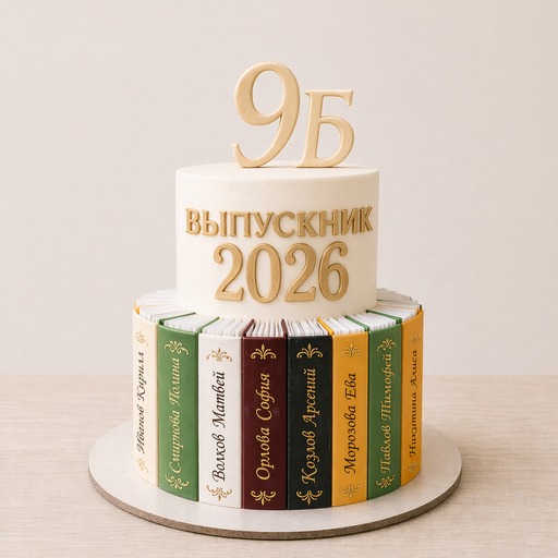 Торт на выпускной "Золотой класс"