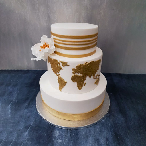 Свадебный торт "Карта мира"
