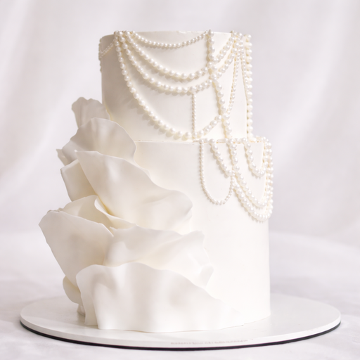 Свадебный торт "Жемчужный шик"