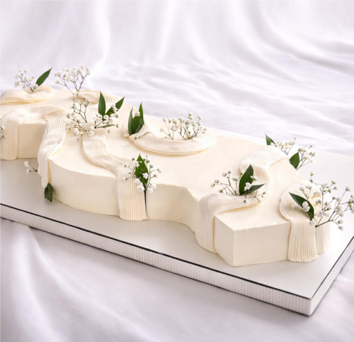 Свадебный торт "Линия любви"