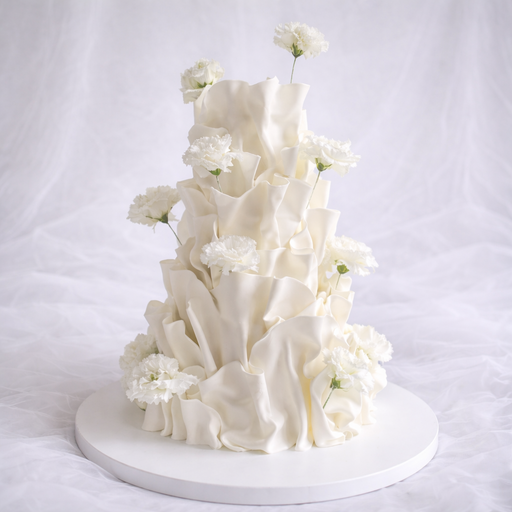 Свадебный торт "Каскад шёлка"