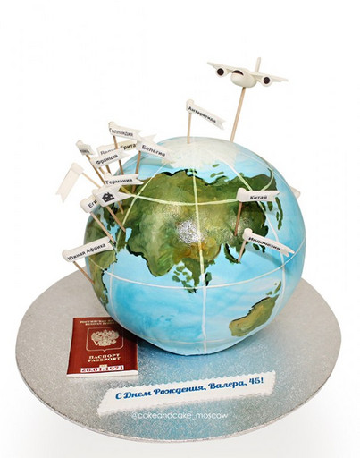 3D Торт `Планета Земля`