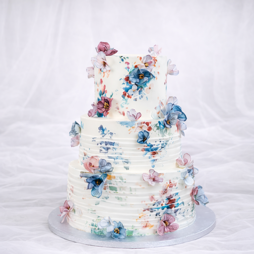 Свадебный торт "Цветочная симфония"