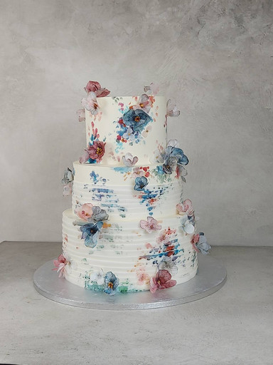 Свадебный торт "Цветочная симфония"