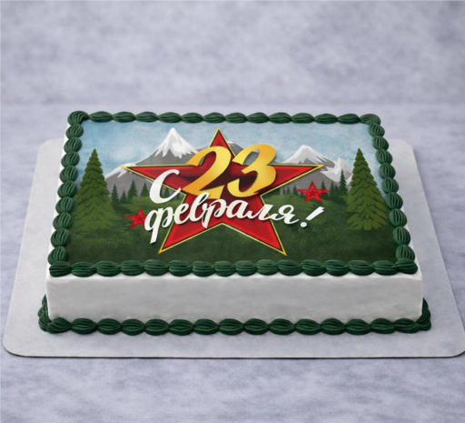 Торт "Звезда Защитника"