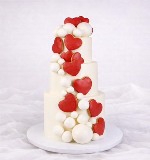 Свадебный торт "Сердца двух" Свадебный торт "Сердца двух"